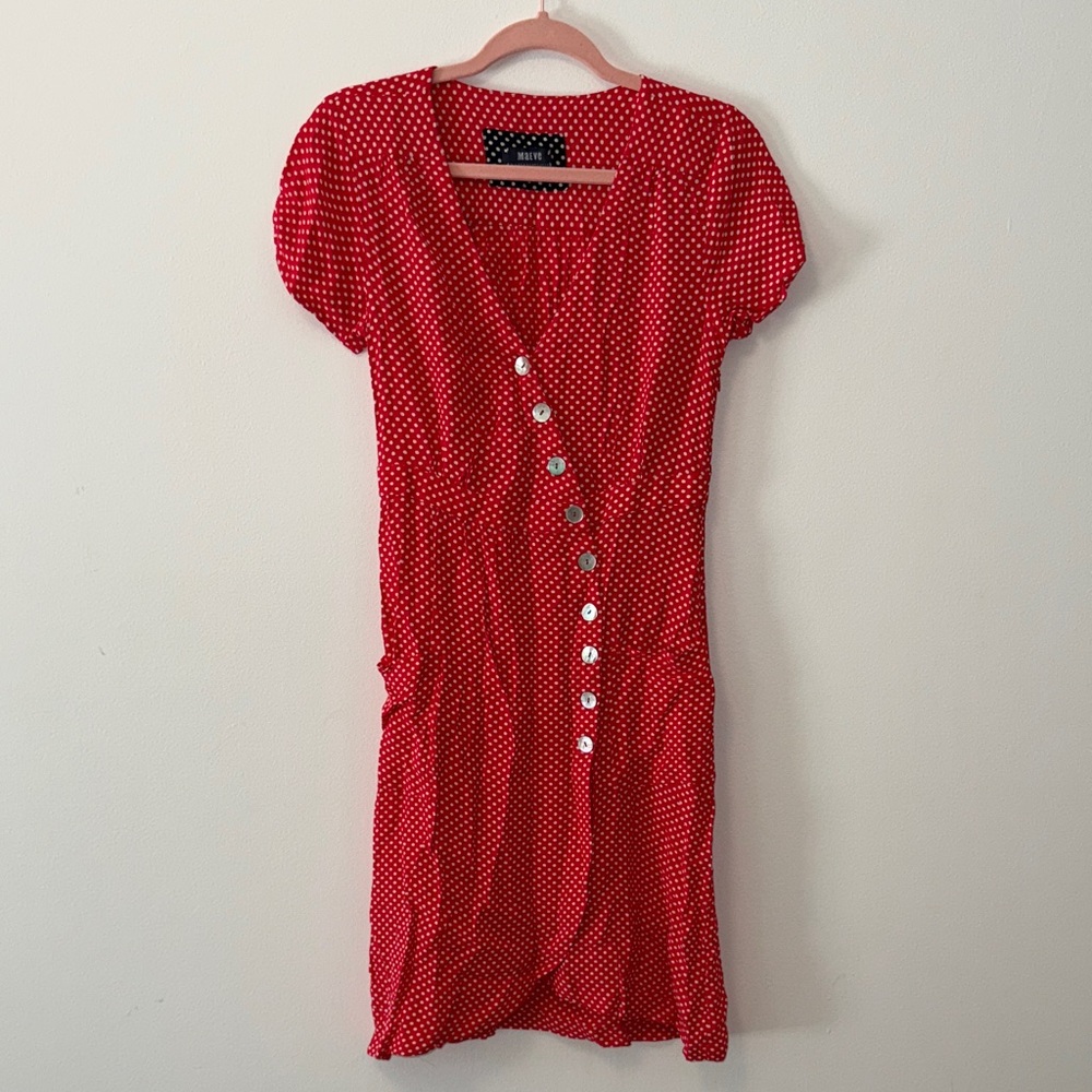 Maeve Red Polka Dot Dress